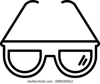 Goggles Outline-Vektorsymbol-Design
