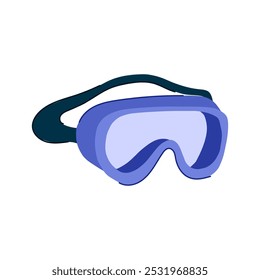 goggles safety glasses medical cartoon. shield vision, durable lens, comfort fit goggles safety glasses medical sign. isolated symbol vector illustration