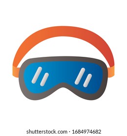 goggles of security tool degradient style vector illustration design
