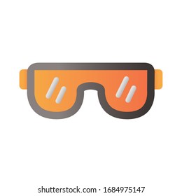 goggles of security tool degradient style vector illustration design