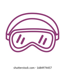 goggles of security toolline style vector illustration design