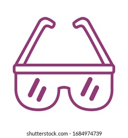 goggles of security toolline style vector illustration design