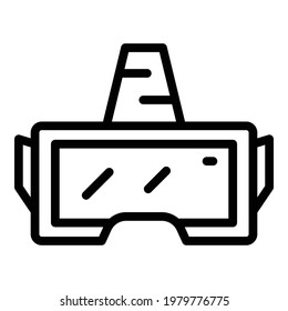 Goggles simulation icon. Outline Goggles simulation vector icon for web design isolated on white background