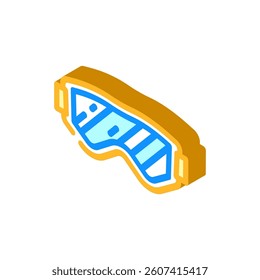 goggles snowboard isometric icon vector. goggles snowboard sign. isolated symbol illustration
