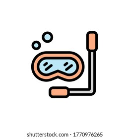 Goggles, swim icon. Simple color with outline vector elements of vacation icons for ui and ux, website or mobile application