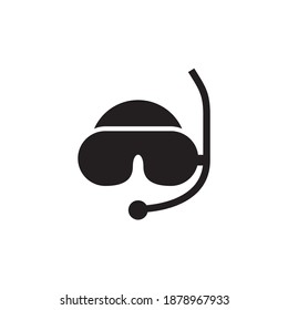 Goggles swim logo design vector template