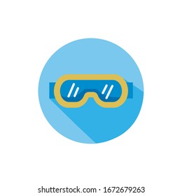 goggles swiming accessory block style vector illustration design