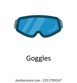 Goggles Vector  Flat Icon Design illustration. Sports and games  Symbol on White background EPS 10 File