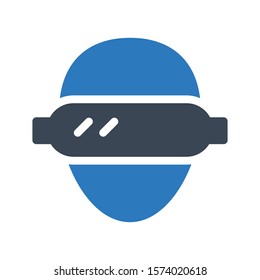 goggles vector glyph color icon 