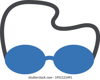 goggles vector glyph color icon