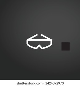 Goggles vector icon. Goggles concept stroke symbol design. Thin graphic elements vector illustration, outline pattern for your web site design, logo, UI. EPS 10.