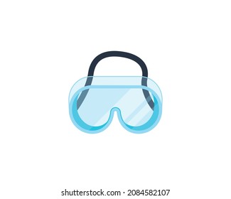 Goggles Vektorsymbol einzeln. Goggles Emoji-Illustration. Goggletscher, Vektorgrafik einzeln auf Emotionen