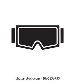 Goggles winter sports glyph icon