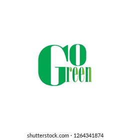 GO,Go Green Logo Vector