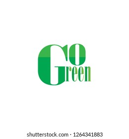 GO,Go Green Logo Vector