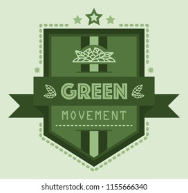 GO-GREEN BADGES VECTOR