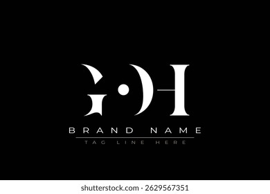 GOH abstract letter logo design. This logo is designed by three abstract letters.