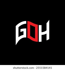 GOH logo design, GOH simple and modern logo. GOH luxurious alphabet design  
