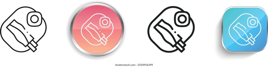 goi cuon icon. Thin Linear, Regular and Button Style Design Isolated On White Background