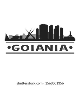 Goiania Brazil City Travel. City Skyline. Silhouette City. Design Vector. Famous Monuments.