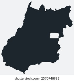 Goias map. Just a simple border map. Shape of the state. Flat blank Goias outline. Vector boundary illustration.