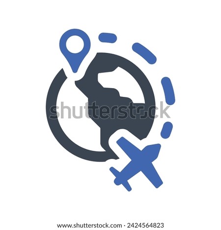 Going abroad Icon, Vector Graphics