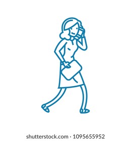 Going for dating linear icon concept. Going for dating line vector sign, symbol, illustration.