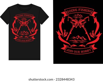 going fishing tshirt vector design.eps