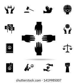 going hands icon. Universal set of human rights for website design and development, app development