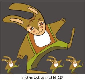 Going hare dressed in trousers