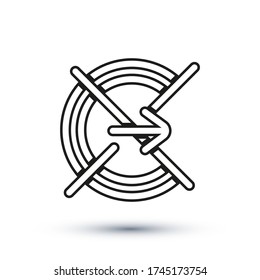 Going icon, outline vector sign, linear style pictogram isolated on white. Symbol, logo illustration. Editable stroke. Eps10 vector illustration.
