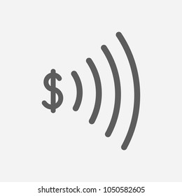 Going long icon line symbol. Isolated vector illustration of  icon sign concept for your web site mobile app logo UI design.