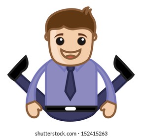 Going Mad - Office Corporate Cartoon People