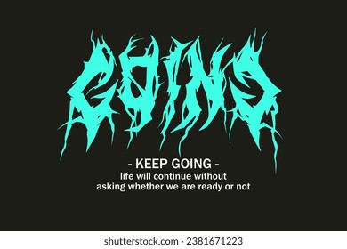 Going Metal Typography – Brutal Deathcore Font for T-Shirt and Poster Design