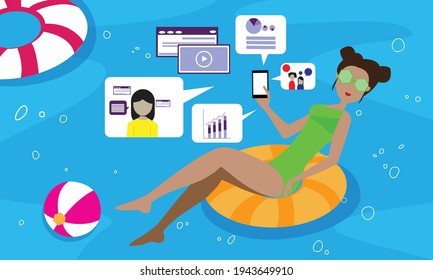Going on vacation but able to talk business through smartphones