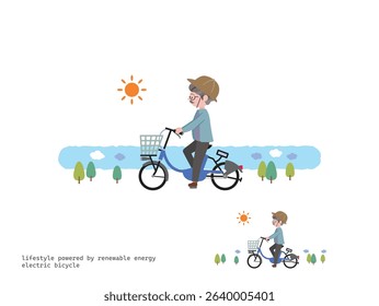 Going out on an electric bike !：During the daytime