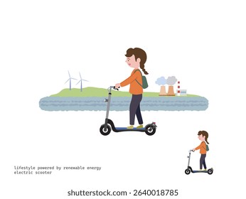 Going out on an electric scooter !：coastline