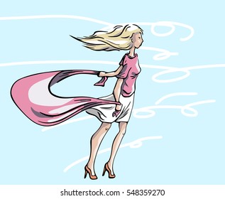 Going outside and walk in the wind