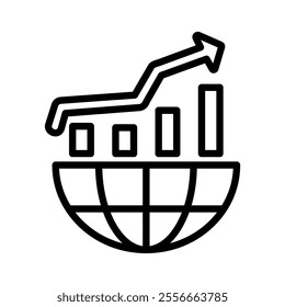 going public icon line vector illustration on white background.