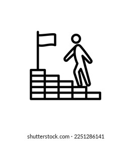 Going to Success icon in vector. Logotype