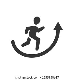 Going to success vector icon