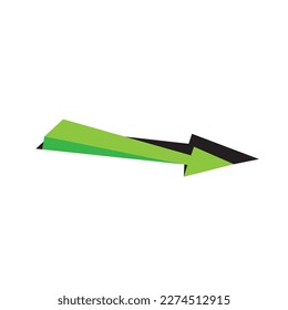 going under, sinking green arrow