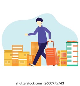 Going Vacation Vector illustration which can easily modify or edit

