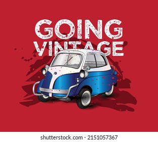 Going Vintage Mini Car Print 