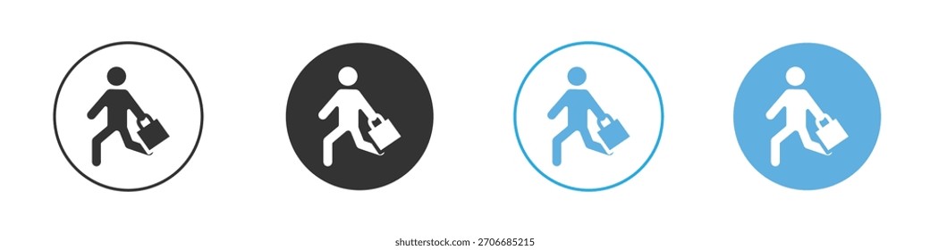 Going to work icon Logo Template Design set
