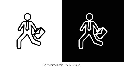 Ir al estilo de contorno de símbolo de icono de trabajo. Icono editable en EPS10