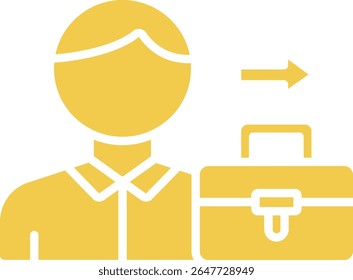 Going To Work vector icon. Can be used for printing, mobile and web applications.