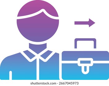 Ícone de vetor Indo para o Trabalho. Pode ser usado para impressão, aplicativos móveis e da Web.