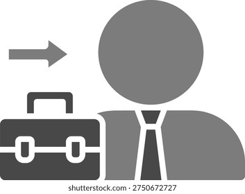 Going To Work vector icon. Can be used for printing, mobile and web applications.