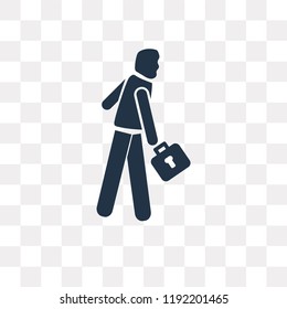 Going to Work vector icon isolated on transparent background, Going to Work transparency concept can be used web and mobile